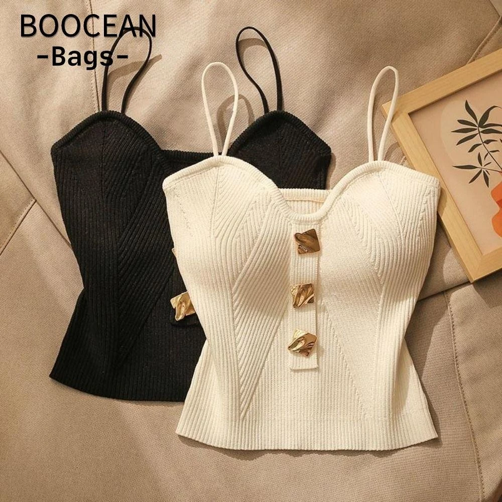 Áo Vest Đeo Vai Dệt Kim, Áo Ôm Gợi Cảm, Mùa Hè Phong Cách Pháp Suspender Beauty Bandeau Top Nữ