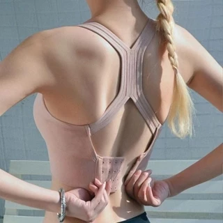 Quần Lót Thể Thao Nữ Tập Hợp Không Dây Chạy Yoga Thể Dục Áo Vest Top