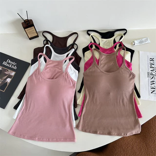 Áo tank top Hai Dây Có Đệm Ngực Áo ba lỗ dây mảnh dáng dài siêu cá tính ( Có Bigsize )