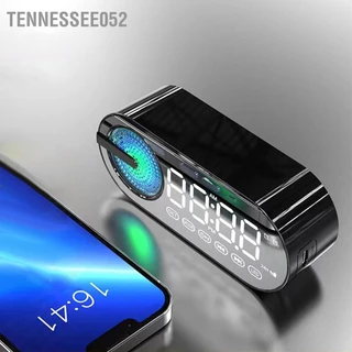 Tennessee052 Loa Bluetooth Đồng Hồ Báo Thức Kép Bluetooth5.0 Gương Sạc Di Động Cho Cắm Trại Khiêu Vũ Đảng