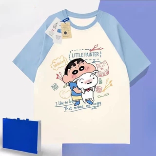 Áo thun ngắn tay mùa hè Phim hoạt hình Nhật Bản Crayon Hàng mới