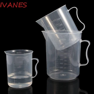 Cốc đo IVANES Hóa học Dụng cụ nhà bếp 250 / 500 / 1000 / ml Xi lanh đo lường có thể tái sử dụng bằng nhựa trong suốt