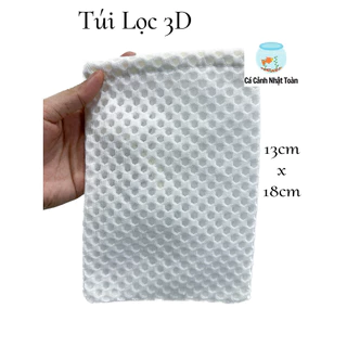 Túi Lọc 3D Vải Tổ Ong Siêu Sạch Cho Bể Cá  Kích Thước 13x18cm