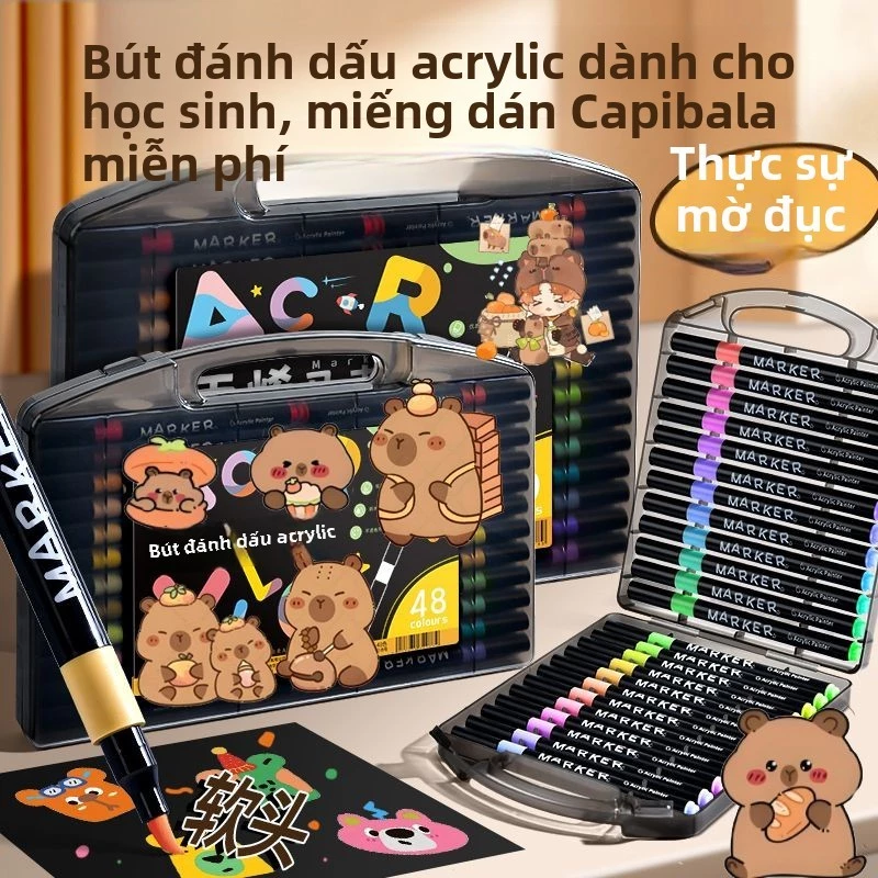 Bộ bút đánh dấu acrylic đầu mềm cho trẻ em Bộ bút màu nước không độc hại có thể rửa