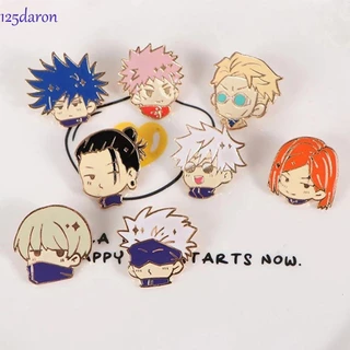 Daron1 Jujutsu Kaisen Cosplay Quà Tặng Kim Loại Trâm Huy Hiệu Pin Hoạt Hình Quần Áo Trang Trí Men Trâm Cài