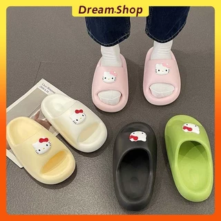 「DR」 Dép nữ HelloKitty Dép in hình Dép đế mềm chống trượt Dép bánh mì trong nhà Mặc ngoài trời dày EVA Size: 36-41