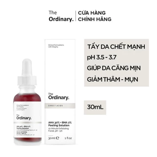 Tinh Chất Peel da The Ordinary AHA 30%+BHA 2% Peeling Solution 30ml