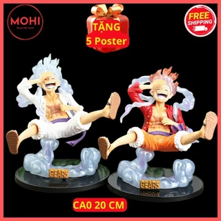 Mô hình Luffy Gear 5 ngồi cười mới đẹp, cao 20 cm - One Piece Anime ( Tặng 5 Poster ) Đồ Chơi Toy