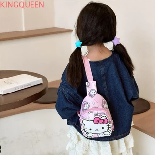 Túi đeo chéo sang trọng KINGQUEEN Kuromi, Ba lô MyMelody hoạt hình KT Cat, Túi ngực Nylon Pochacco ngọt ngào Túi trẻ em ngoài trời