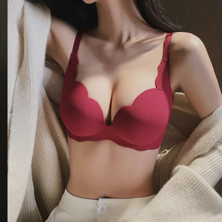 Mới Ngọt Ngào Liền Mạch Bóng Thoải Mái Mềm Mại Không Khung Quần Lót Nữ Thoáng Khí Backless Push Up Bra