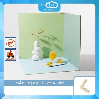 [ Tặng Giá Đỡ ] Phông Nền Chụp Ảnh 2 Mặt Chụp Ảnh Phụ Kiện, Trang Sức- Sky Decor