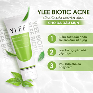 Combo Sữa rửa mặt và Gel giảm mụn và thâm YLEE cho da dầu mụn, da mụn tuổi dậy thì - Giảm mụn, mờ thâm, dưỡng trắng da