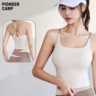 Pioneer CAMP Áo ngực thể thao khỏa thân khô nhanh quần lót co giãn cao áo ống có miếng đệm ngực áo vest tập yoga dành cho nữ