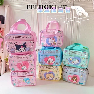 EELHOE Túi Đựng Đồ Ăn Trưa Kawaii Sanrio My Melody Hello Kitty Kuromi Bento Túi Hoạt Hình Học Sinh Túi Đựng Hộp Cơm Trưa Cách Nhiệt Túi Dã Ngoại Làm Lạnh miiki_vn