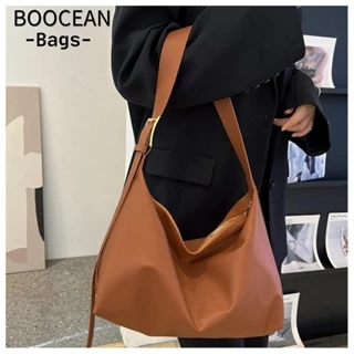 BOOCEAN đeo vai, Túi đeo nách dung tích lớn bằng da PU, Bán chạy Túi mua sắm thông thường hợp thời trang Totes Lady