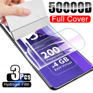 3 Phim Hydrogel 50000D Phim Mềm Cho Xiaomi Redmi Note 13 Pro + 5G Phim Bảo Vệ Màn Hình Redmy Note13 Pro Plus Note13 13Pro 4G Không Kính