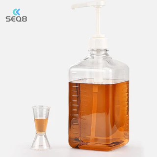 [Seq8] Máy phân phối xi-rô cà phê 1600ml Chai sốt cà phê đa chức năng W / Bơm mới