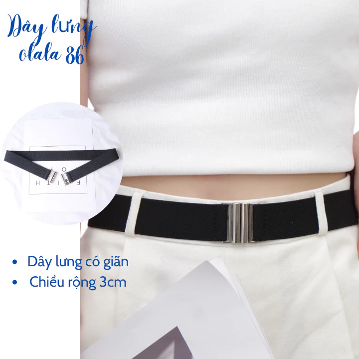 Thắt lưng, dây thun co giãn bản rộng 3cm [Mua 1 tặng 1] , mẫu dây lưng mới nhất OLL268