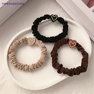 Ntvn Dây Buộc Tóc Co Giãn Cho Bé Gái Trái Tim Đơn Giản Đuôi Ngựa Scrunchie Dây Cao Su Dây Buộc Tóc Phụ Kiện Tóc OIK