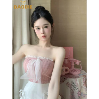 DAODIE áo croptop Áo 2 dây áo ba lỗ Thời trang hàn quốc tráng lệ Gợi cảm Fashion thông thường WBX24404EN 14Z240403