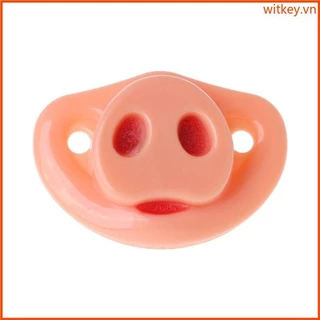 Wit Núm vú giả cho bé Mũi lợn ngộ nghĩnh Halloween Cosplay Soother Sơ sinh Chỉnh nha Thực phẩm Silicone Điều dưỡng Núm vú