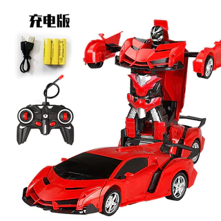 Điều Khiển Từ Xa Biến Đổi Ô Tô 1: 18 Robot Biến Đổi Một Nút Biến Đổi Trẻ Em Điện Điều Khiển Từ Xa Ô Tô Bé Trai Đồ Chơi Ô Tô