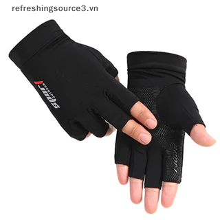 Rc♥ Găng tay nửa ngón Găng tay màn hình cảm ứng xe đạp chống trượt bằng lụa băng thoáng khí {rf.vn}