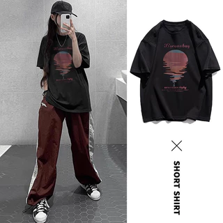 Nrvp [Thương hiệu mới 100% Cotton Unisex Áo thun ngắn tay độc đáo dành cho nữ Tee Baggy Nam Nữ Baggy Cổ tròn dáng rộng In Tee