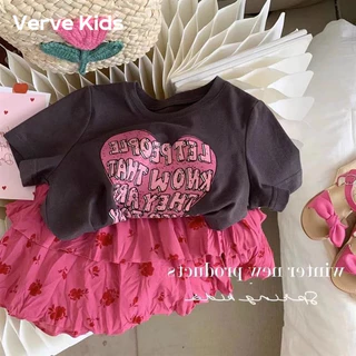 Verve Kids đồ bé gái đồ bộ bé gái quần áo trẻ em  váy hoa nhỏ  2024 KWT24305HE 10Z240307