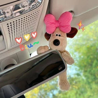 New style Cute Dog Repair Rearview Mirror Decoration Car Decoration Center Console Screen Lying Doll Car Accessories Female Vehicle Mounted Doll Fashionable and cute dog car accessories