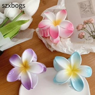 szxbogs Vuốt Tóc, Kẹp Cá Mập Plumeria Hình Hoa Kẹp Tóc, Kiểu Bohemian Nhựa Dễ Thương Kẹp Tóc Mùa Hè