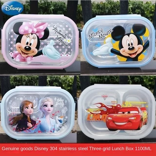 Bộ dao kéo bằng thép không gỉ Disney dành cho trẻ em có hộp cơm trưa có ngăn và nắp - Giải pháp ăn trưa lý tưởng cho bé trai và bé gái