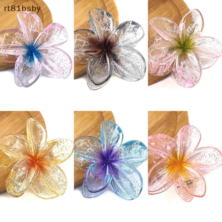 Rt Tóc Hoa Kẹp Kẹp Hawaii Plumeria Bãi Biển Hoa Vuốt Barrettes Phụ Kiện Barrette Trẻ Em Nhiều Màu Sắc Nữ Vuốt Tóc VN