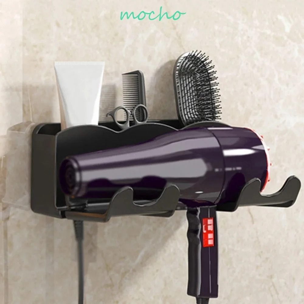 Giá máy sấy tóc MOCHO, Giá đỡ máy sấy tóc bằng nhựa treo tường, Hộp sắp xếp sành điệu với giá đỡ máy thổi miễn phí Nhà vệ sinh