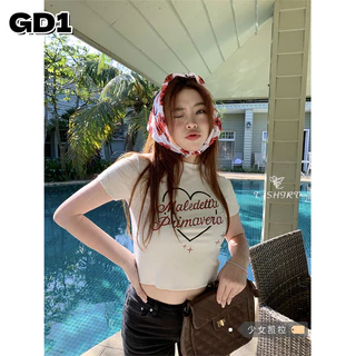 Girl's Paradise áo phông áo thun nữ croptop baby tee Đơn giản Phong cách Korean thời trang WTX2430BF9 11Z240313