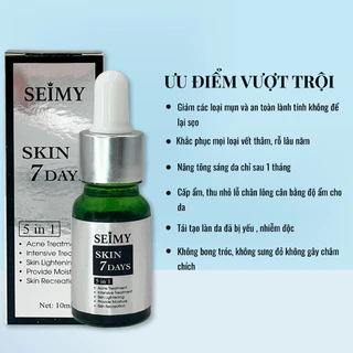 Seimy - Skin 7 Days Serum giảm mụn thâm rỗ thâm đen đỏ sáng da