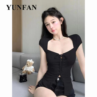 YUNFAN áo phông áo thun nữ croptop baby tee Minimalist Comfortable phổ biến INS WCS2430ORY 13Z240326