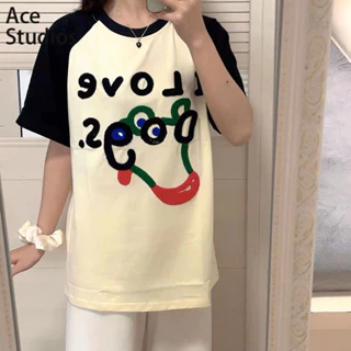 Ace Studios áo phông áo thun nữ croptop baby tee Korean Fashion Phong cách hàn quốc WCS2440DXP 15Z240409