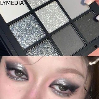 LYMEDIA Bảng phấn mắt Punk Matte Glitter Cool Toned Eye Shadow Trang điểm