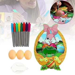 Mazing Egg Lathe with Markers for Kids, Bunny Egg Spinner