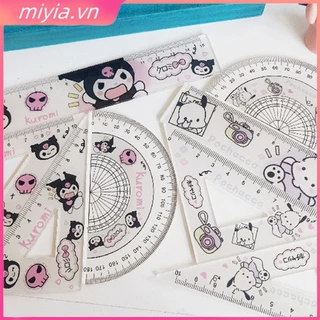 4 Cái/bộ Thước Tam Giác Sanrio Acrylic Kawaii Anime Kuromi Hello Kitty Học Sinh Essential Thước Đo Dụng Cụ Học Tập miyia.vn