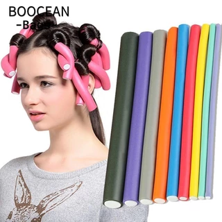 Boocean 6 Cái / lốc Máy Uốn Tóc Con Lăn DIY Làm Tóc Xốp Xoắn Uốn Dụng Cụ