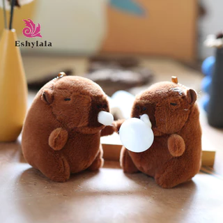 Eshylala Kawaii Sang Trọng Capybara Móc Khóa Túi Dễ Thương Mặt Dây Chuyền Động Vật Lông Tơ Sáng Tạo Móc Khóa Đồ Chơi Búp Bê Nhồi Bông Quà Tặng Sinh Nhật Trẻ Em [MỚI]