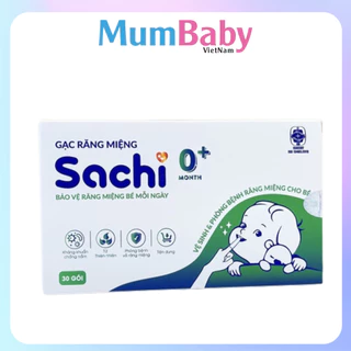 Gạc rơ lưỡi cho trẻ sơ sinh Sachi làm sạch nứu chăm sóc sức khỏe răng miệng bé trẻ em MumBaby