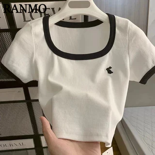 RANMO áo phông áo thun nữ croptop baby tee Cute Trendy Đơn giản Popular A29J1O4 5Z240131