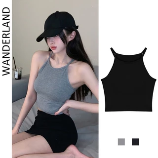 Pure Lust Hot Girl Dây Cổ Camisole Nữ Mùa Hè Mỏng Và Gợi Cảm Mặc Ngoài Có Đáy Áo Sơ Mi Top