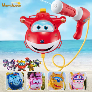 Momchoose Được ủy quyền chính hãng Đồ chơi phun nước Super Wings ba lô trẻ em Phim hoạt hình Ledi phun nước kéo ra dung tích lớn Playset