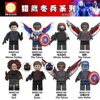 Wm6117 Đồ chơi lắp ráp giáo dục Falcon và Winter Soldier Series Khối xây dựng lắp ráp Mini