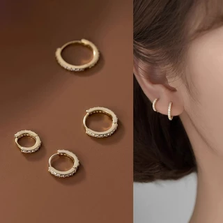 Beautiful18k Mạ Vàng Khóa Tai Bông Tai Bông Tai Rọc Nước Trang Sức Phụ Kiện Cho Cô Gái Ngọt Ngào