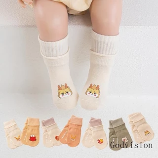 Bb Tất Cho Bé Chống Trơn Trượt Đế Cao Su Tất Thoáng Khí Hoạt Hình Cotton Tất FirstWalkers Tất Trẻ Sơ Sinh Trong Nhà Tất Giày